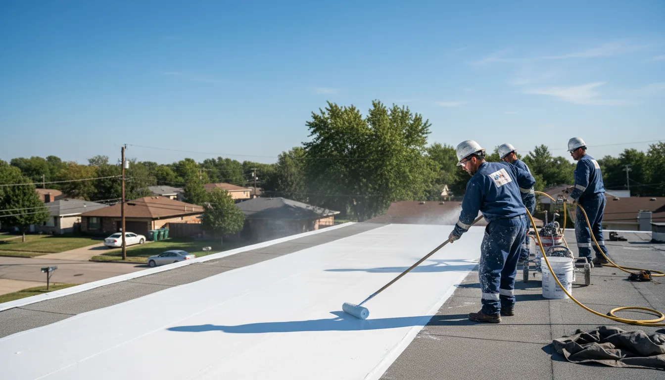 Commercial roof coating in Pitcairn, PA near me
